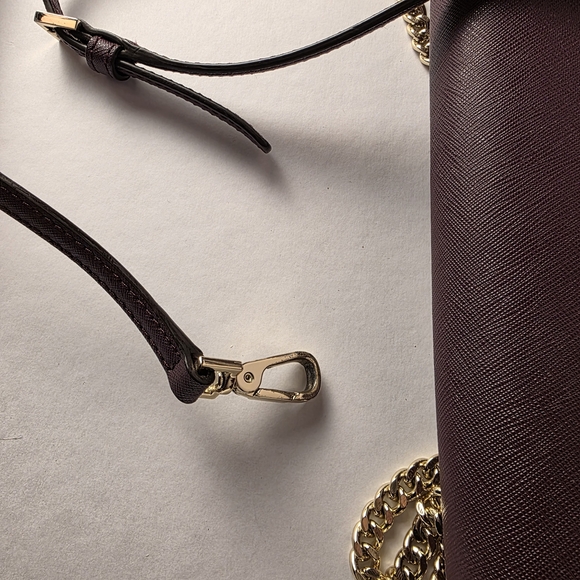 Kate Spade Greer Laurel Way Deep Plum Leather Crossbody Shoulder Bag - Picture 6 of 11